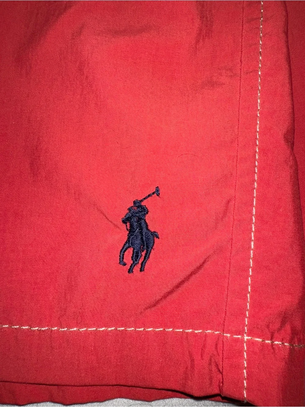 Vintage 90s Polo Ralph Lauren Swim Trunks Red Floral Waistband Shorts Mens XL